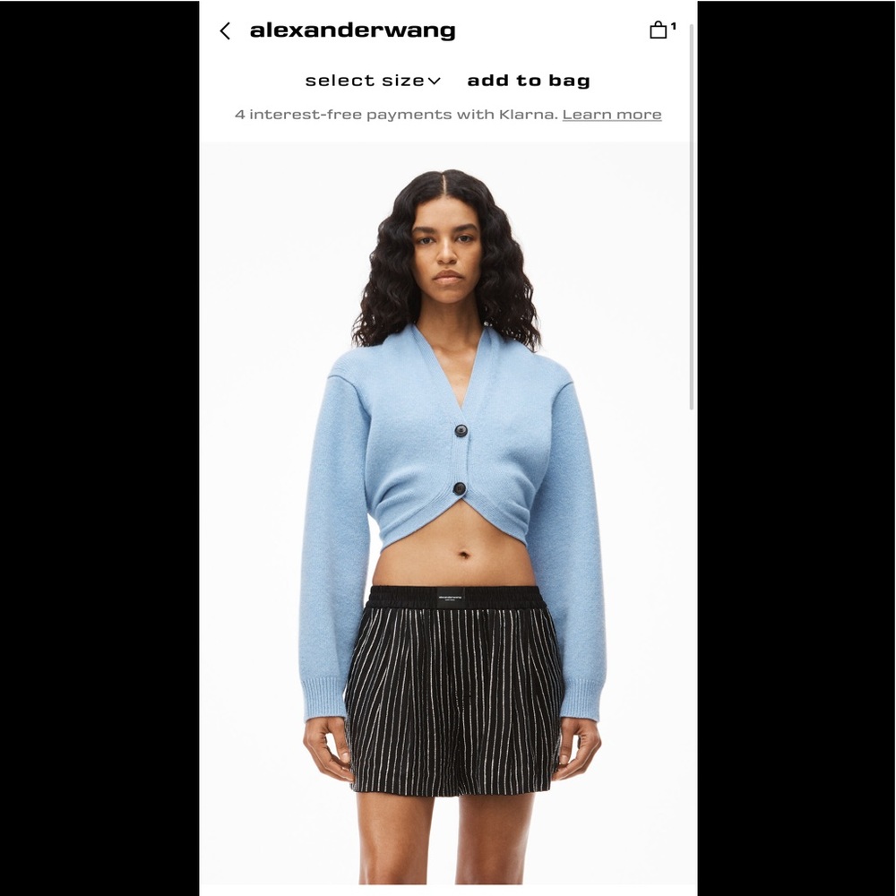 Alexander Wang back knot cardigan in cashmere wool